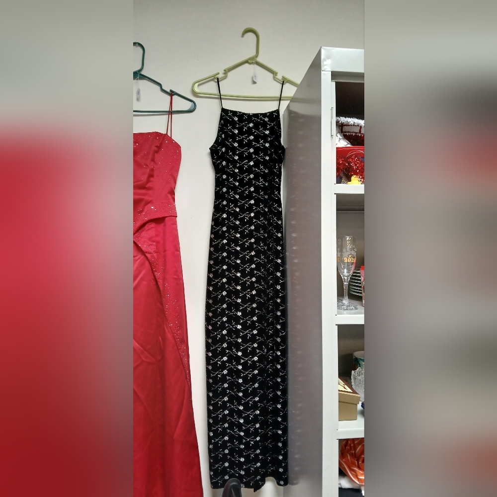 Black Dress with White Pattern